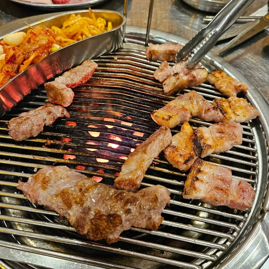 Doenjang jjigae eaten with bibimbap