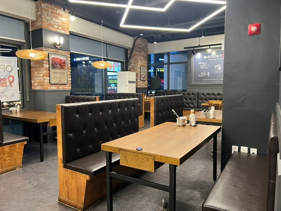 View of the tables inside the restaurant