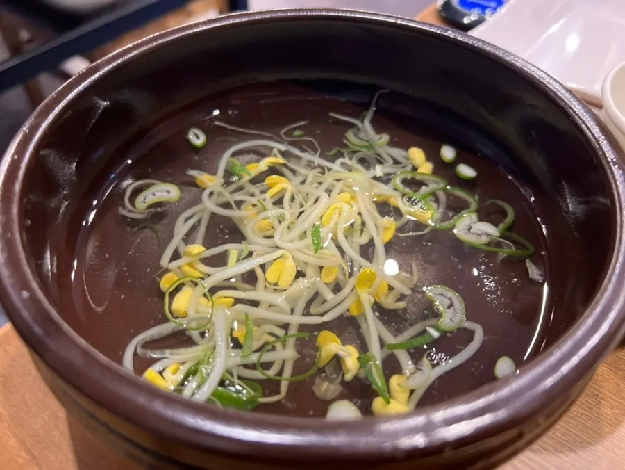 Plate of banchan brought from the self-serve bar