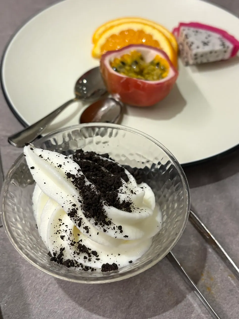 Postres de la barra de ensaladas