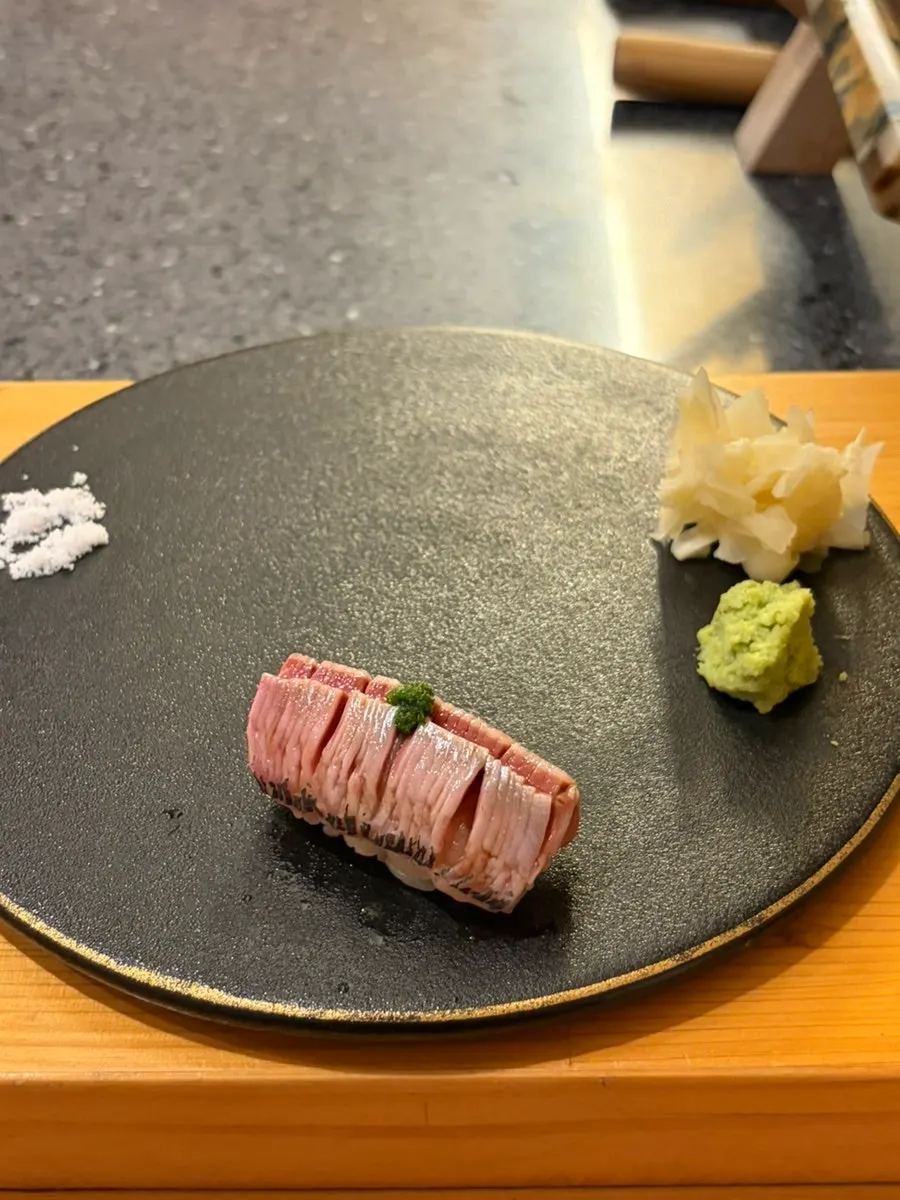 Striped horse mackerel sushi