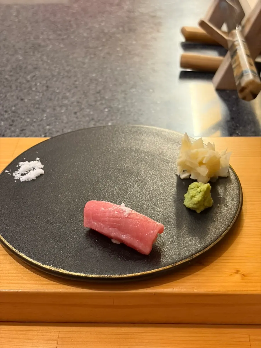 A plate of tuna sushi