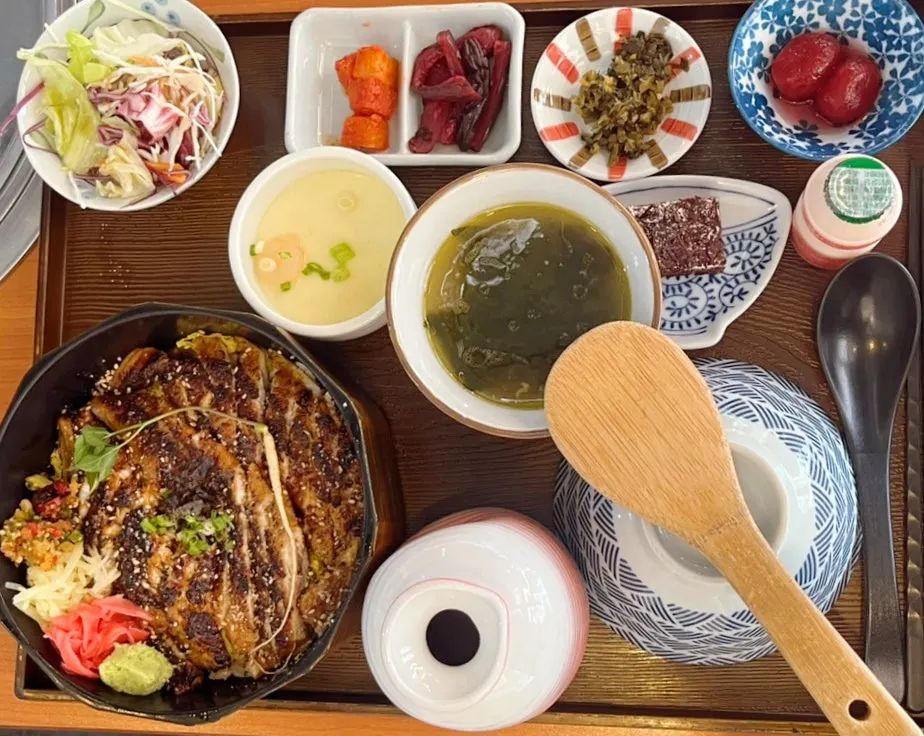Hitsumabushi rice bowl piled thick with eel