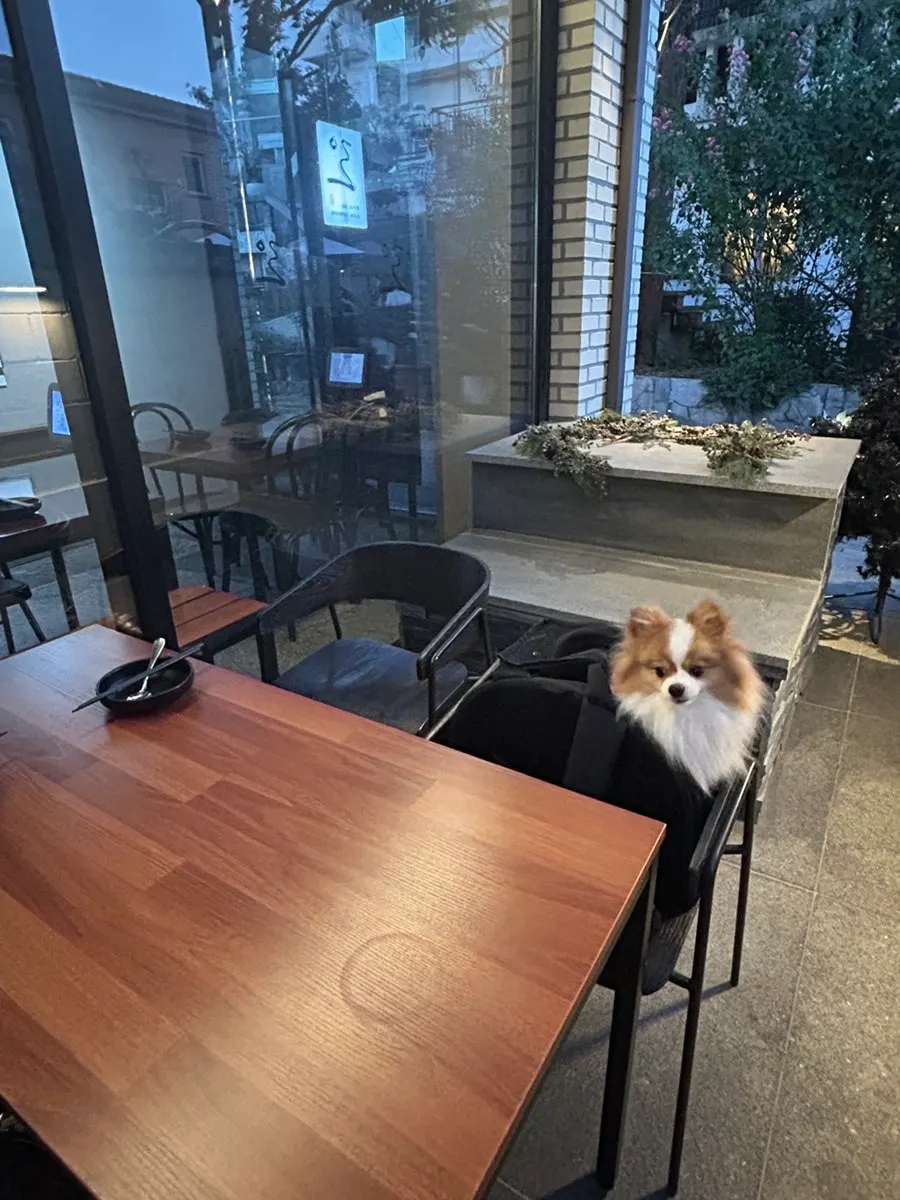 Terrace seating on Ryu-eun's first floor