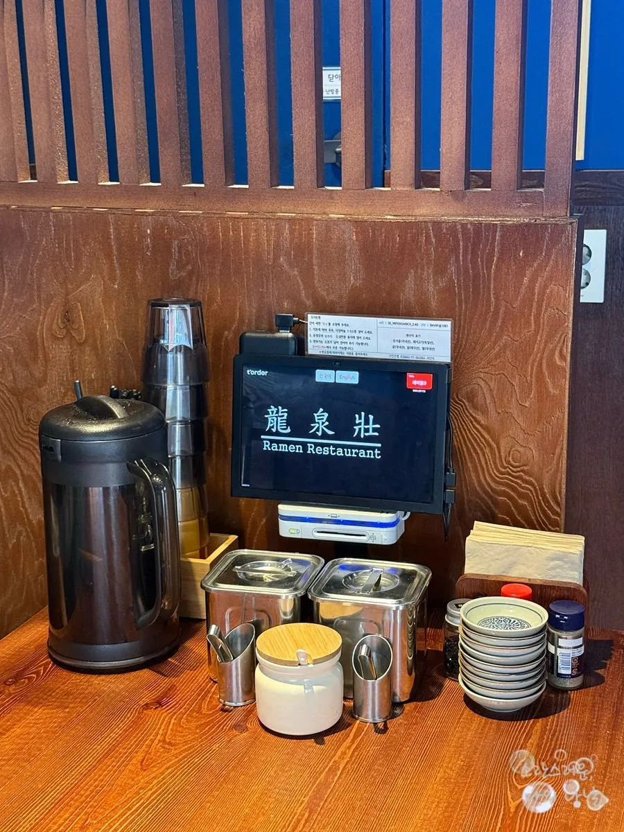 Tablet menu for ordering placed on the table
