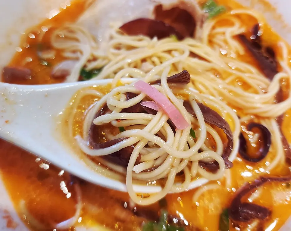 Kara ramen broth deepened after seasoning