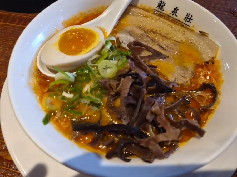Ryusenso Kara ramen dengan tingkat pedas level 2