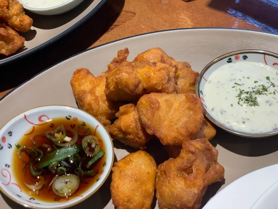 Close-up karaage goreng yang renyah