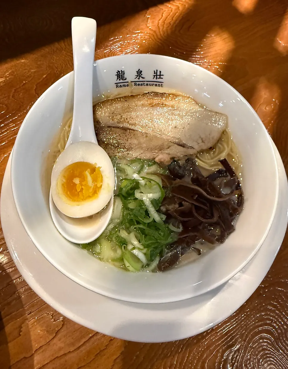A bowl of basic Hakata-style tonkotsu ramen