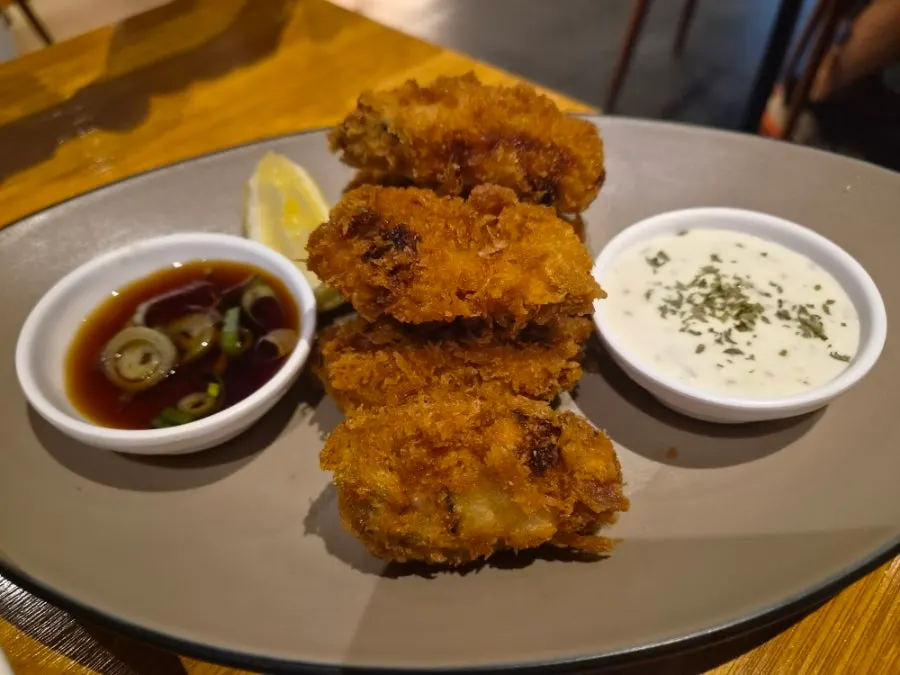 A generous pile of kaki furai oyster fry