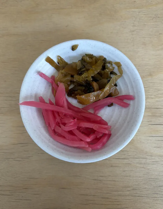 Minced garlic and condiments set on the table