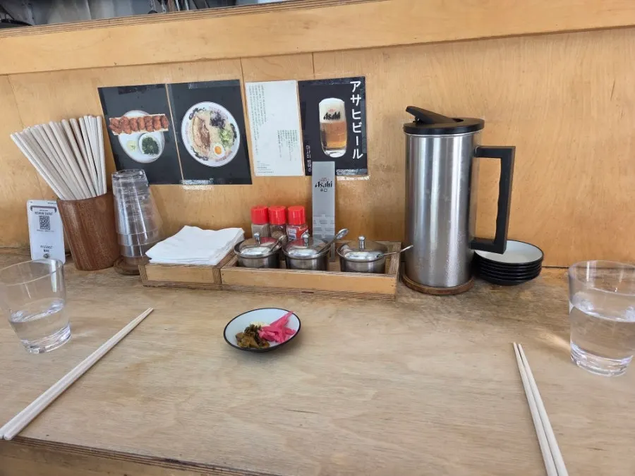 류센소 라멘 메뉴판
