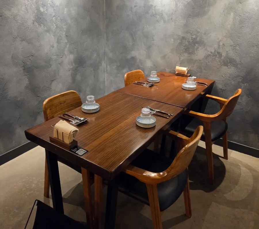 The softly lit interior of Ryuun