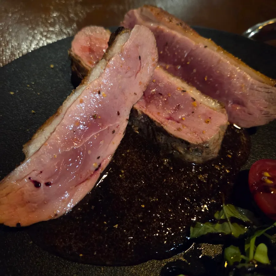 Duck breast steak with parsnip purée and bokbunja sauce