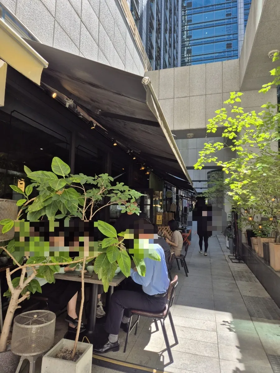 SABAL's terrace tucked between buildings