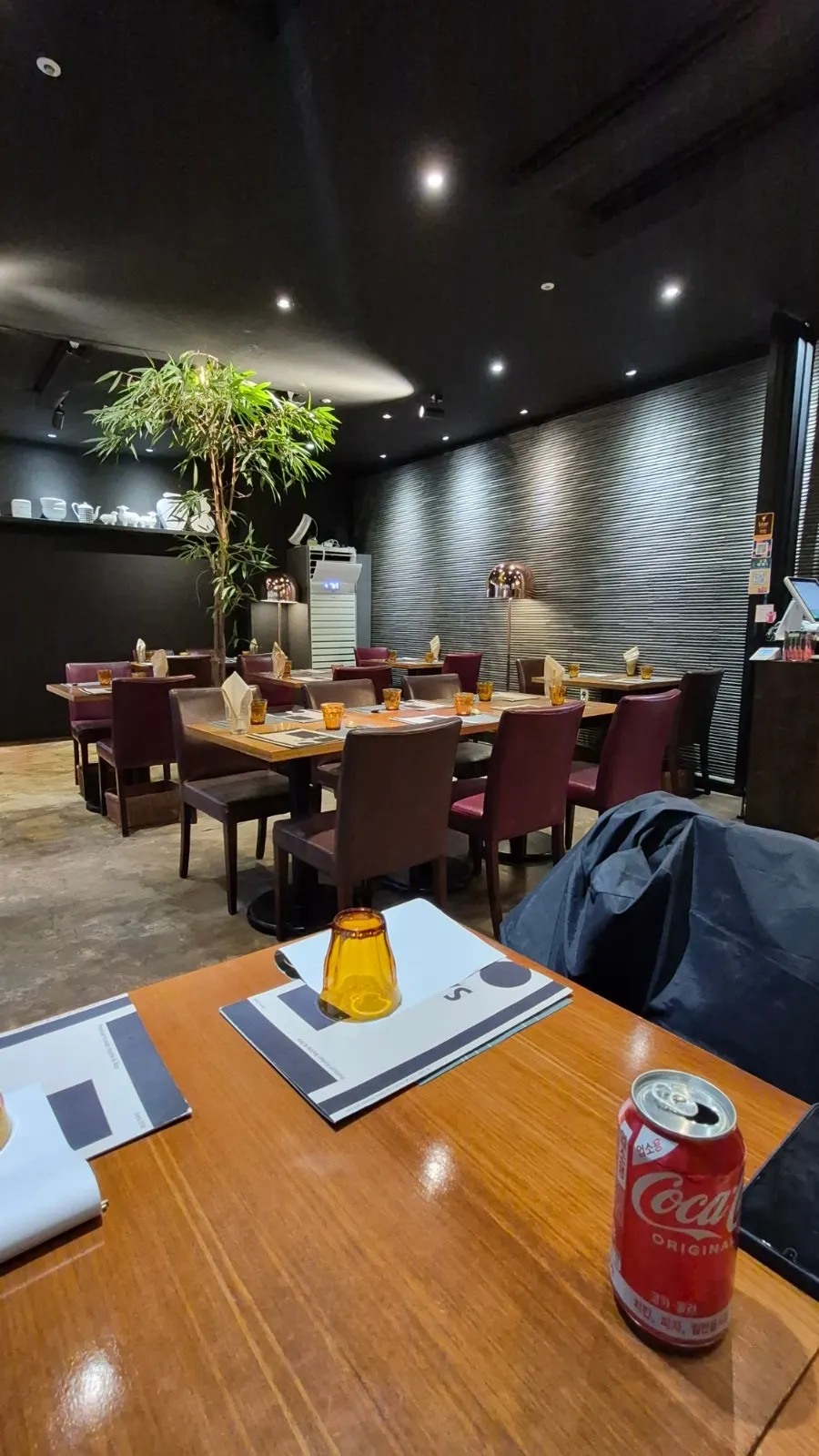 Interior wall of SABAL with bamboo accents