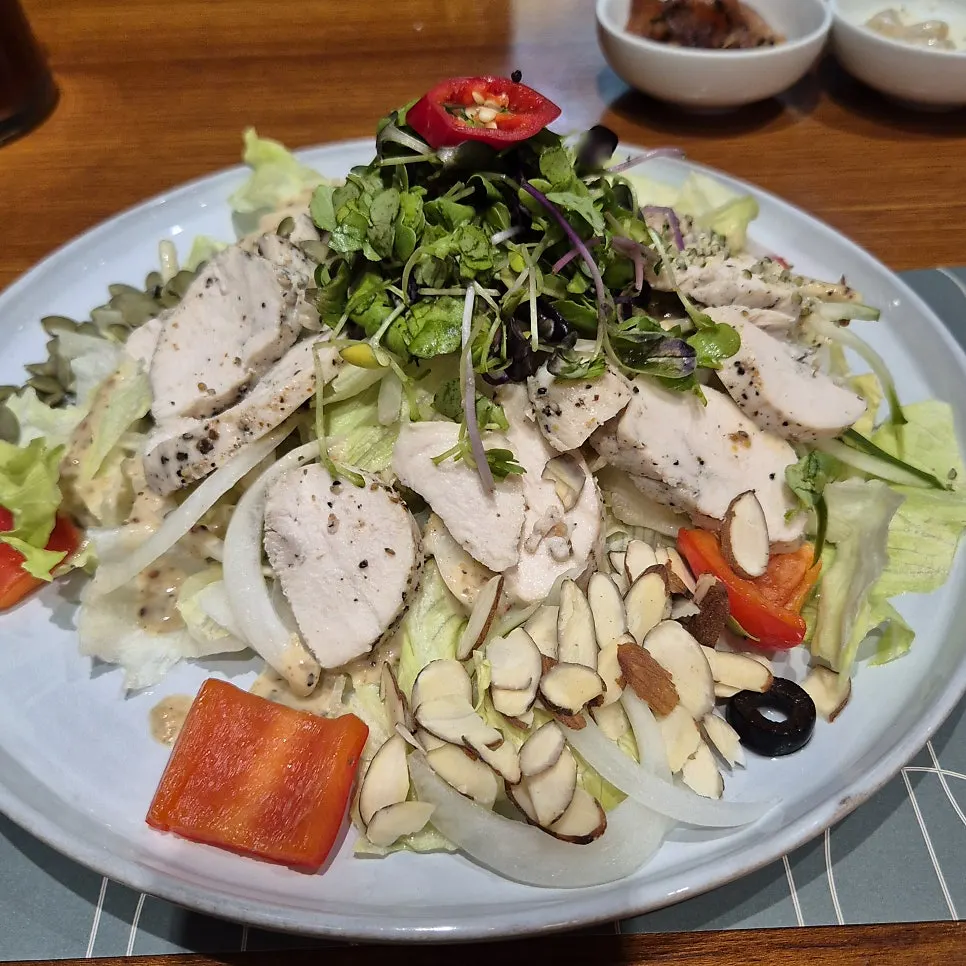 Korean dishes plated and served one after another at SABAL