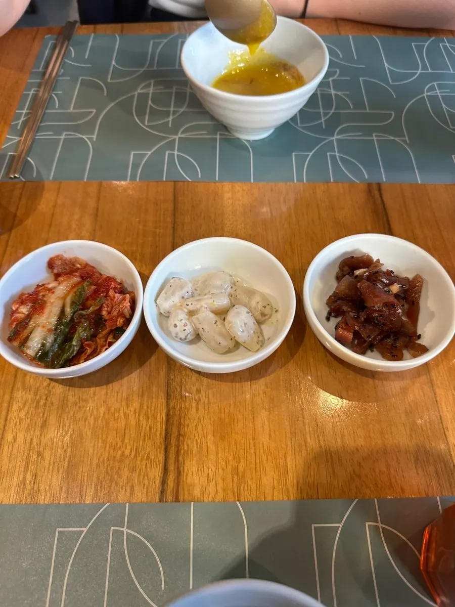 SABAL's three banchan laid out together
