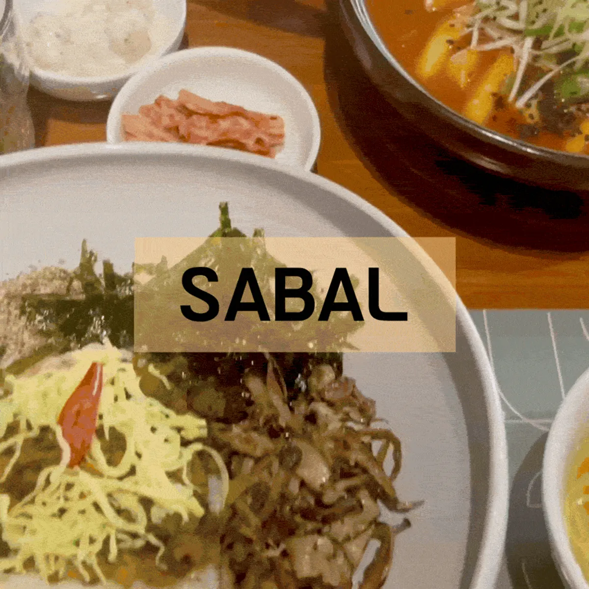 Signature table spread at SABAL, a Korean restaurant near Gyeongbokgung Station