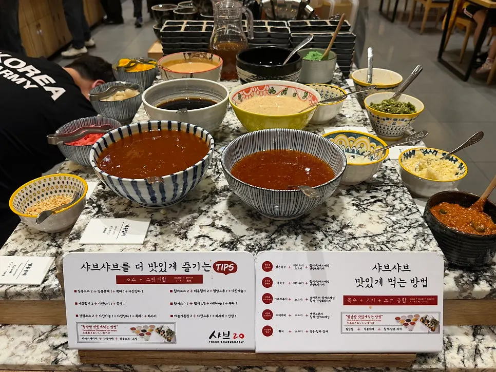 Side dishes including tteokbokki and fried rice