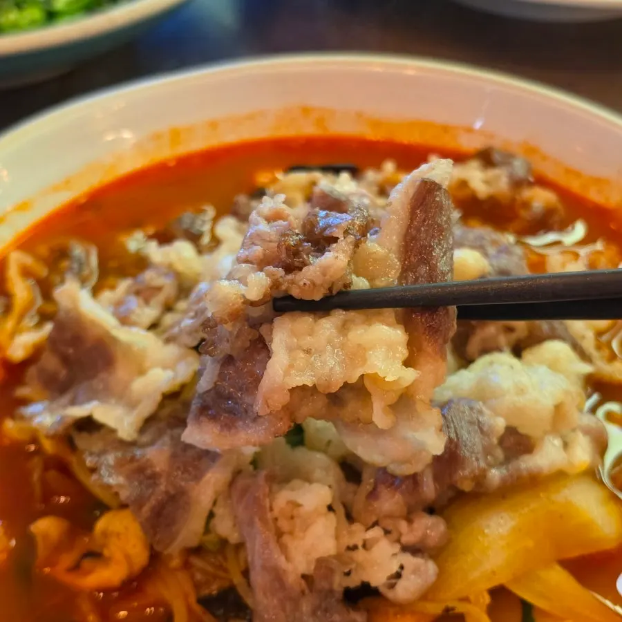Brisket topping on brisket jjamppong