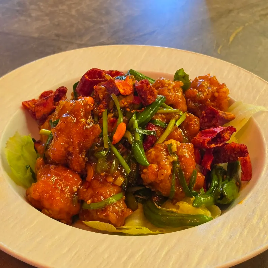 Freshly served shishito pepper gangpunggi