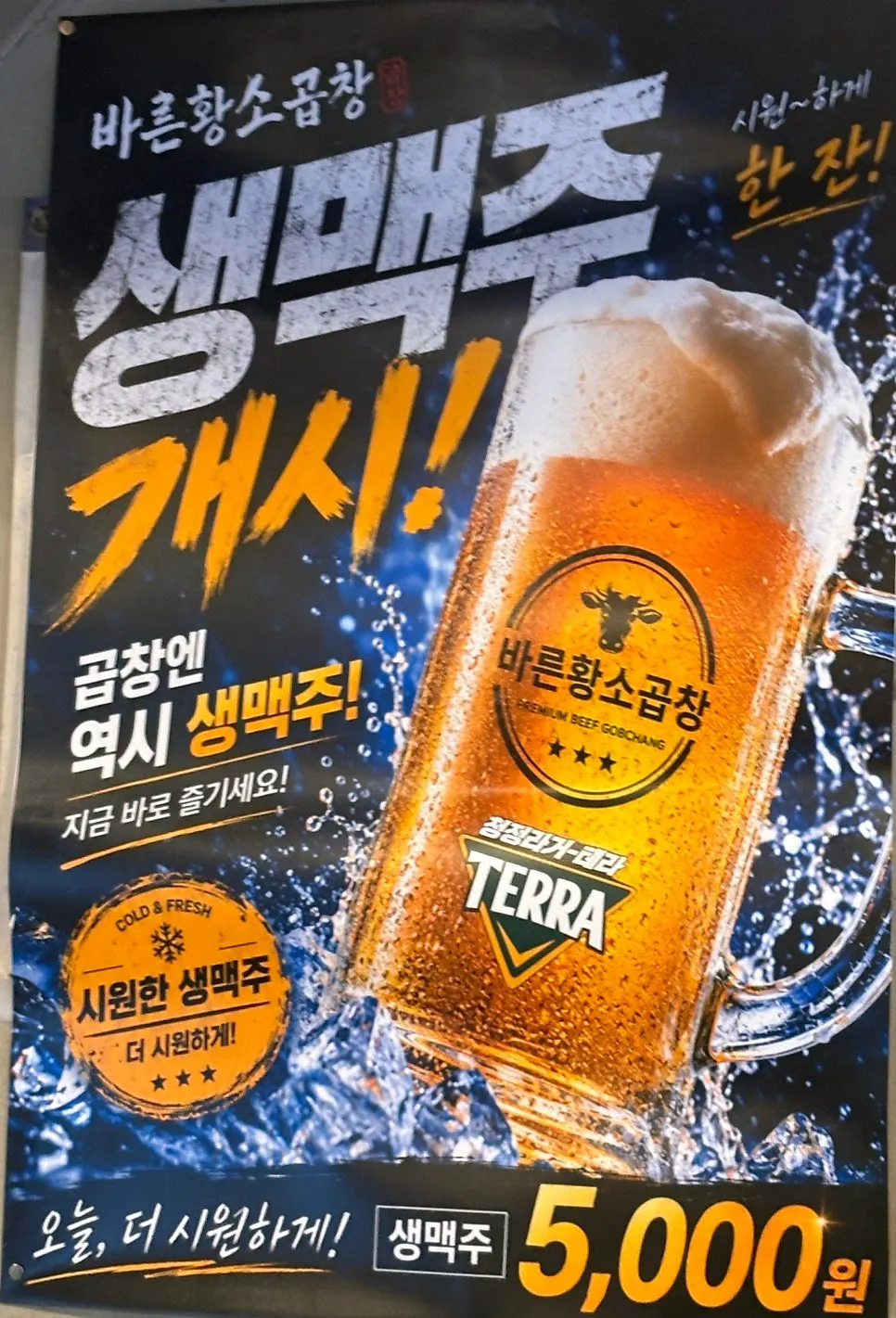 The draft beer we ordered