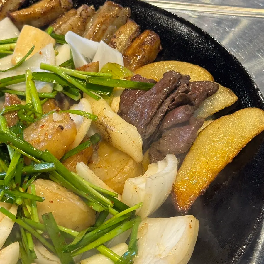 Grilled beef heart, the first thing eaten