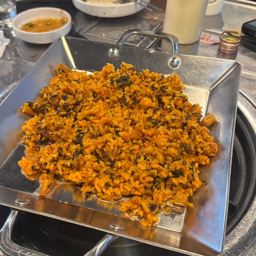Dessert fried rice cooked on a fresh pan