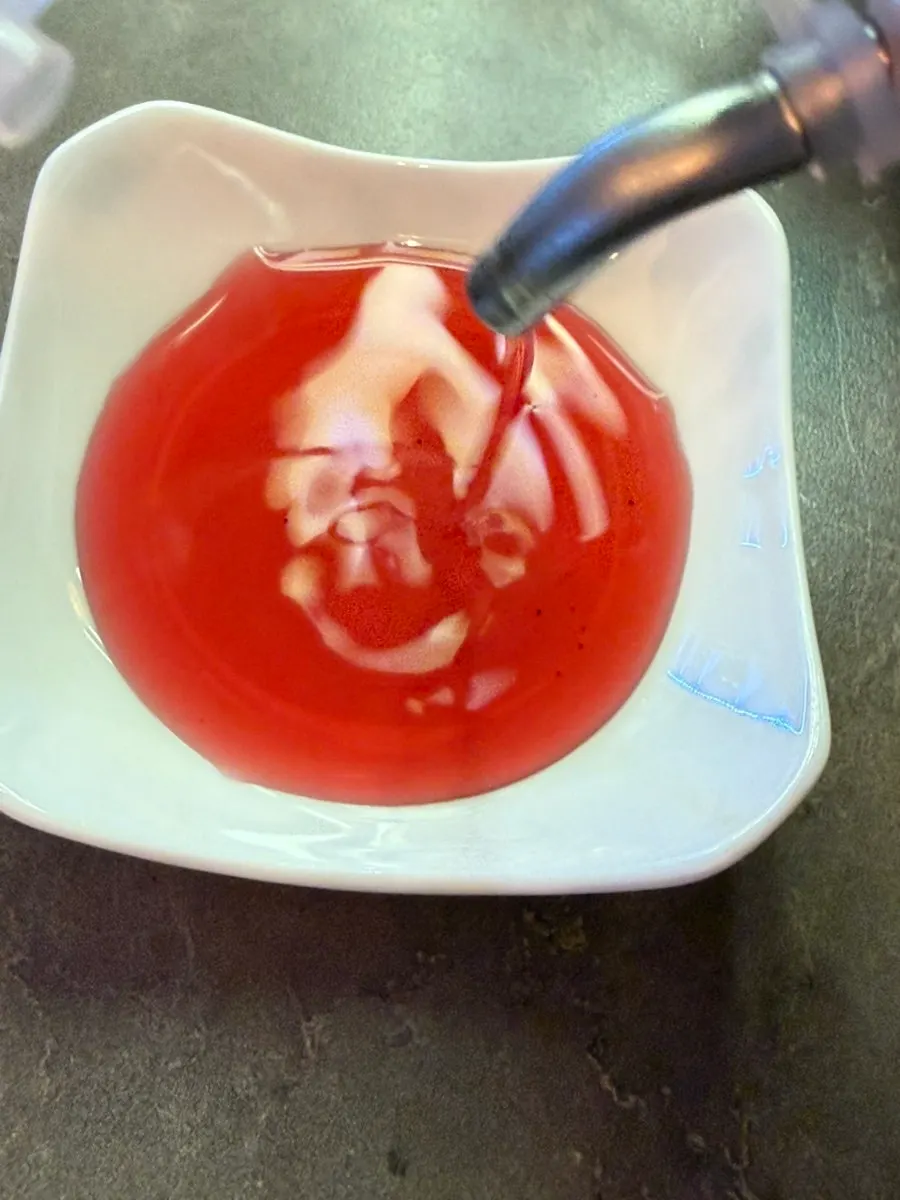 Yusanseul dipped in red vinegar sauce