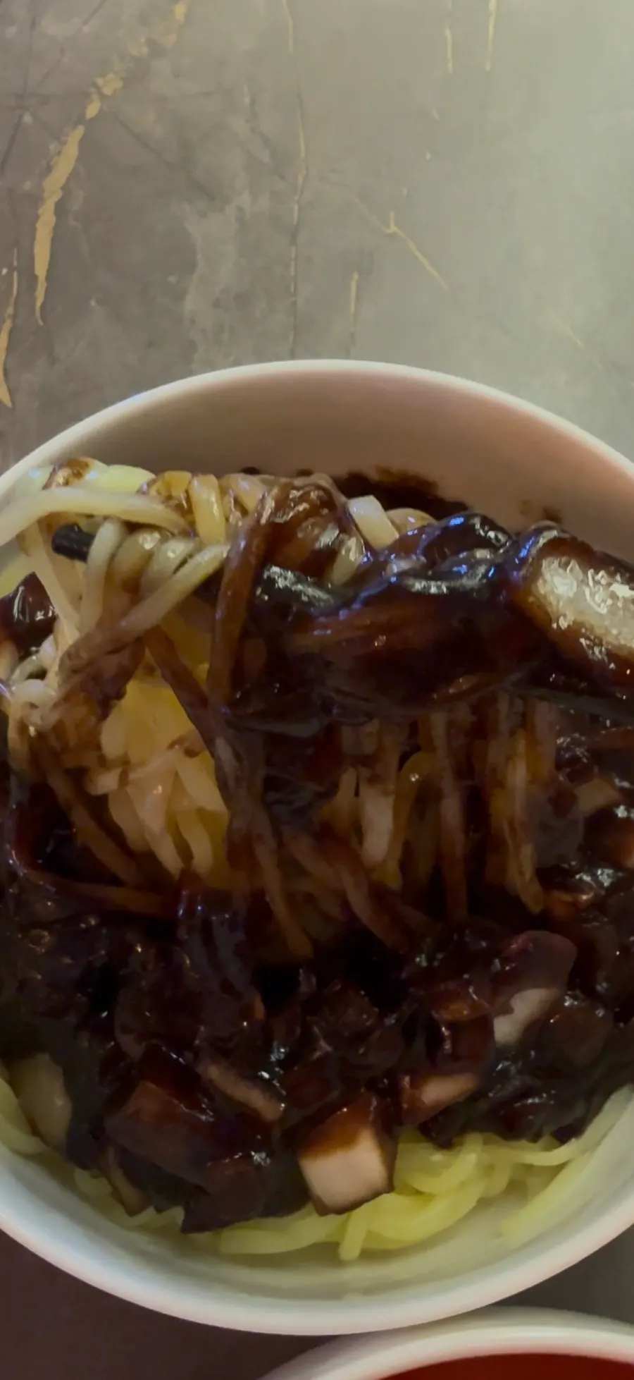 Seafood ingredients in the jjamppong