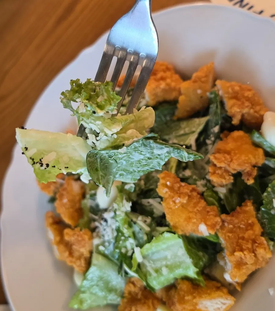 Caesar salad ordered as an appetizer