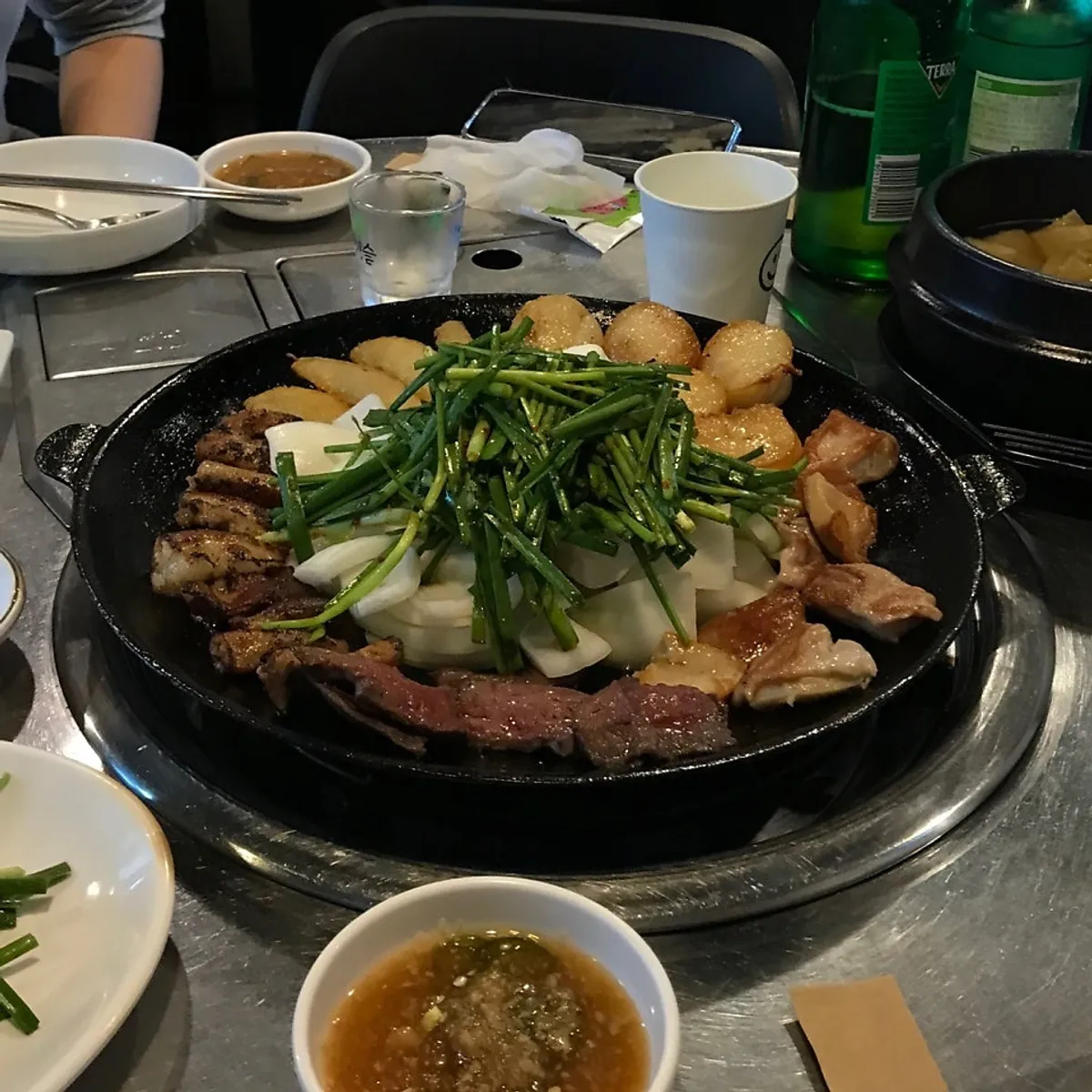 Assorted gopchang for two on the grill