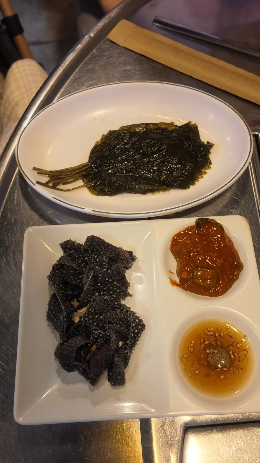 Banchan served with gopchang