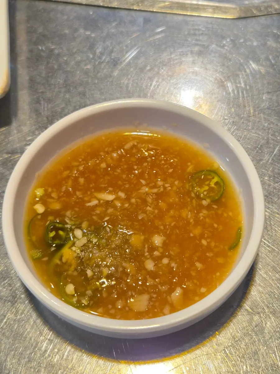 Tangy gopchang sauce