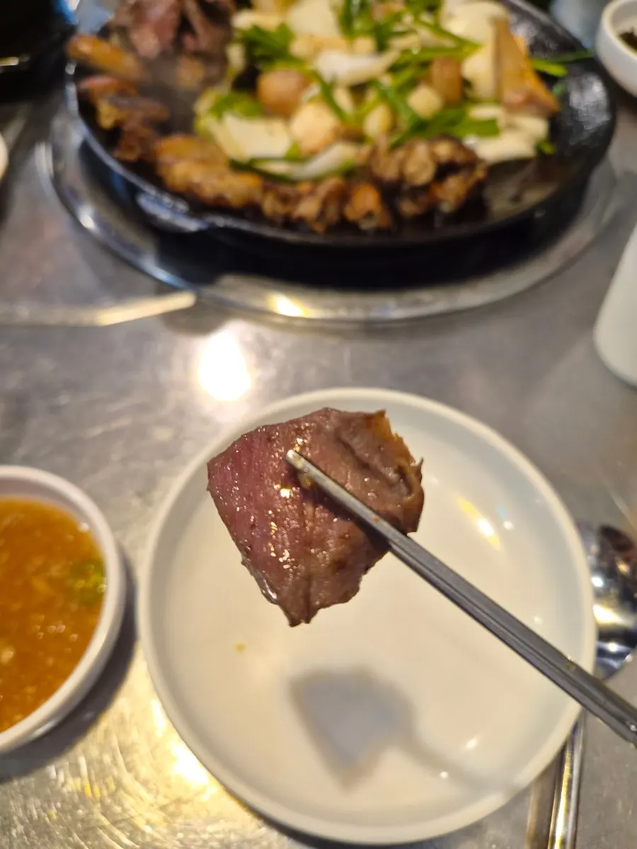Beef heart on the grill