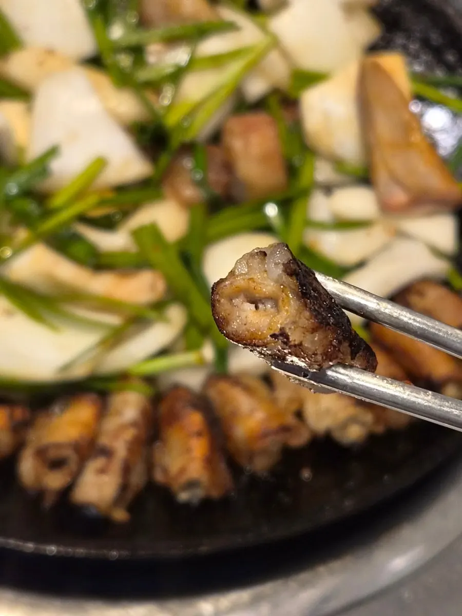 Makchang, daechang, and gopchang cooking