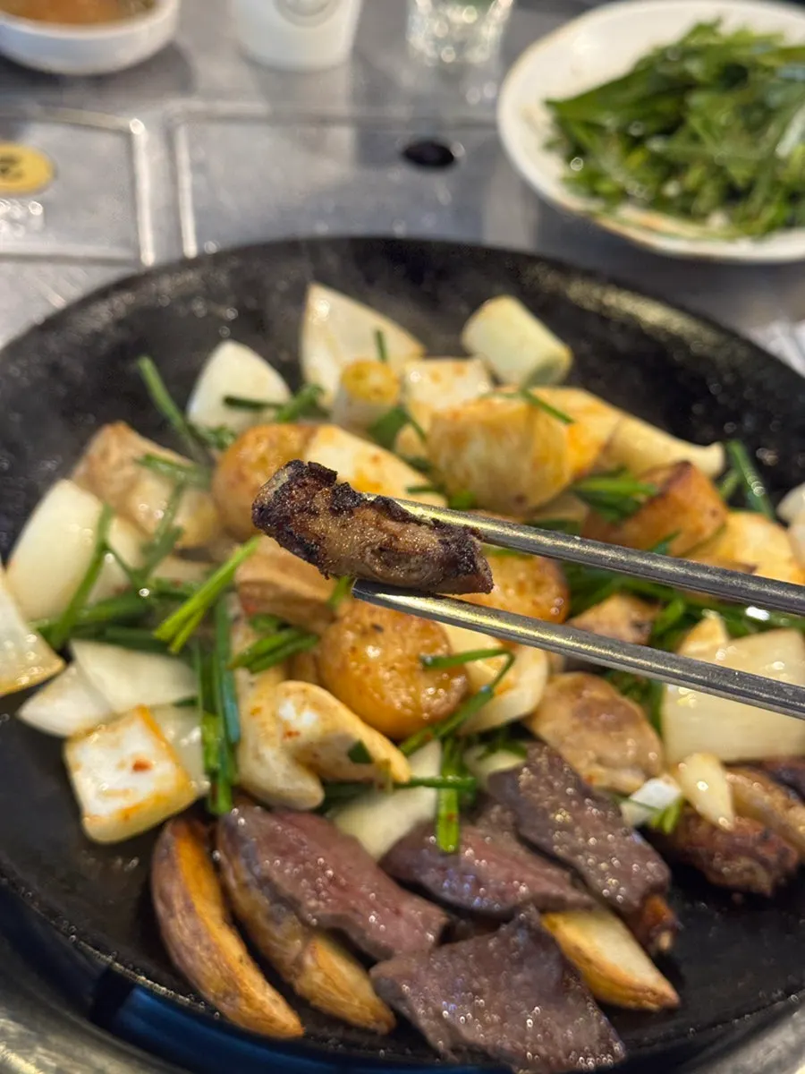 Close-up of plump daechang