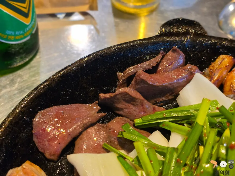 Savory grilled Korean beef daechang
