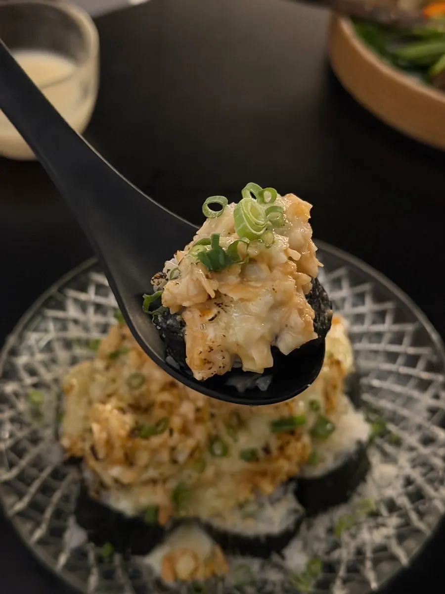 A plate of ankimo maki