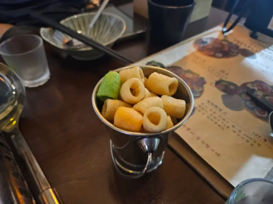 천잔 기본안주 마카로니
