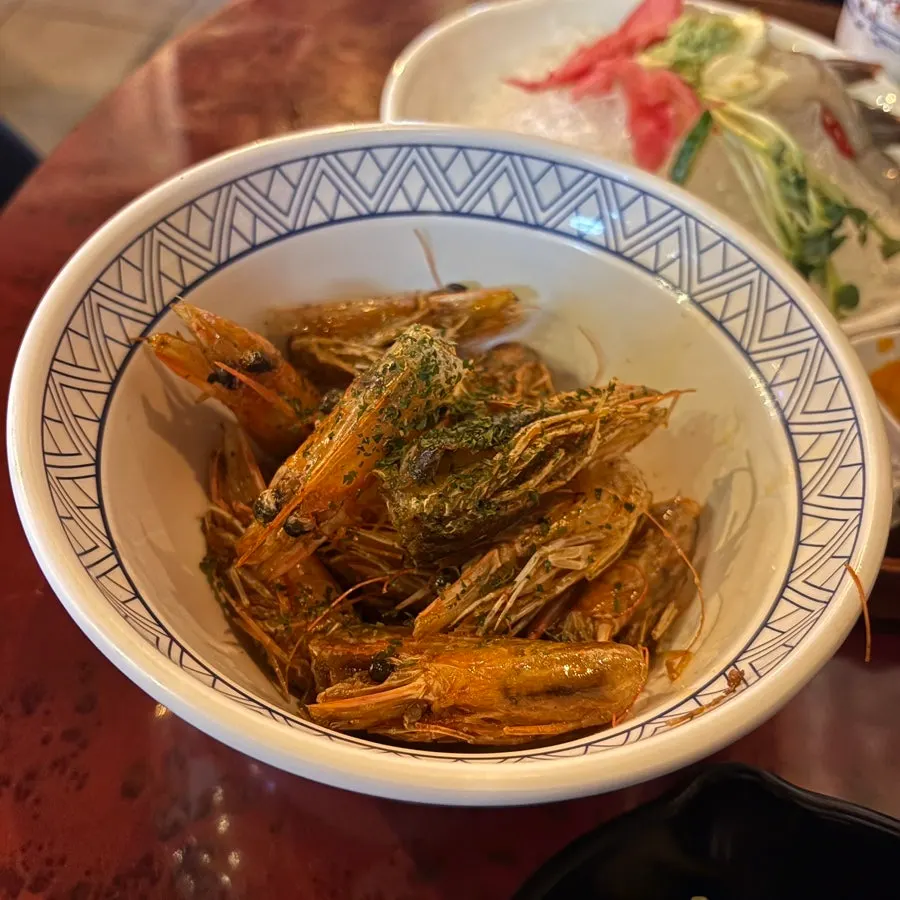 불닭마요에 찍어 먹는 생새우