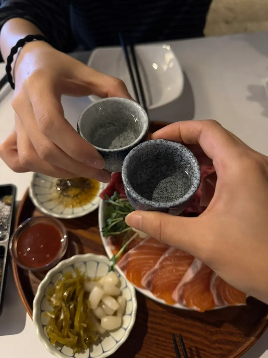 Whale sake poured into a glass