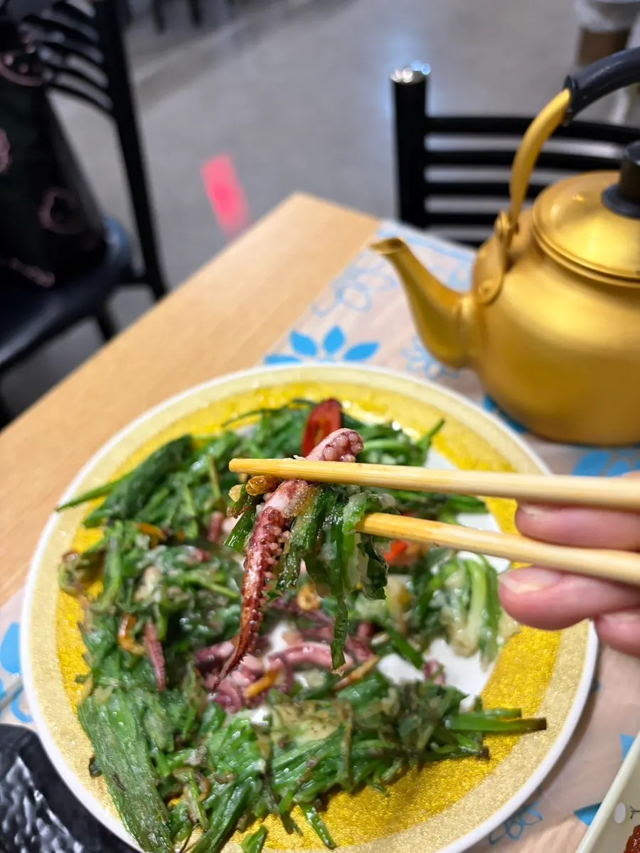 Freshly made squid pajeon