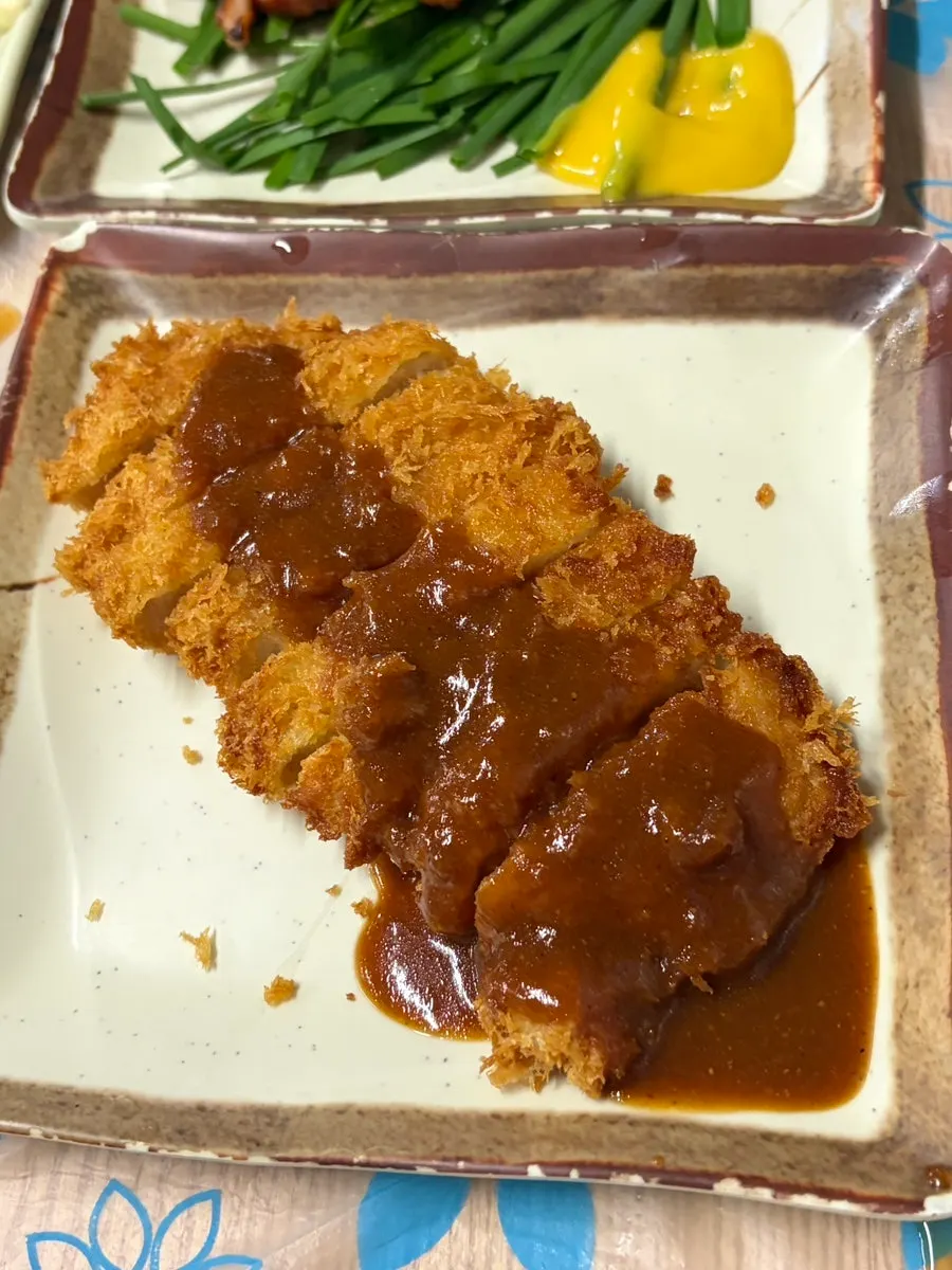 Generously portioned pork cutlet