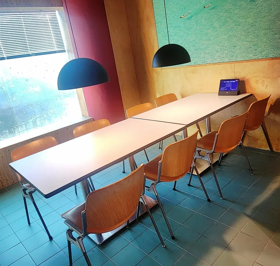 Spacious, comfortable interior of Two Find Peter
