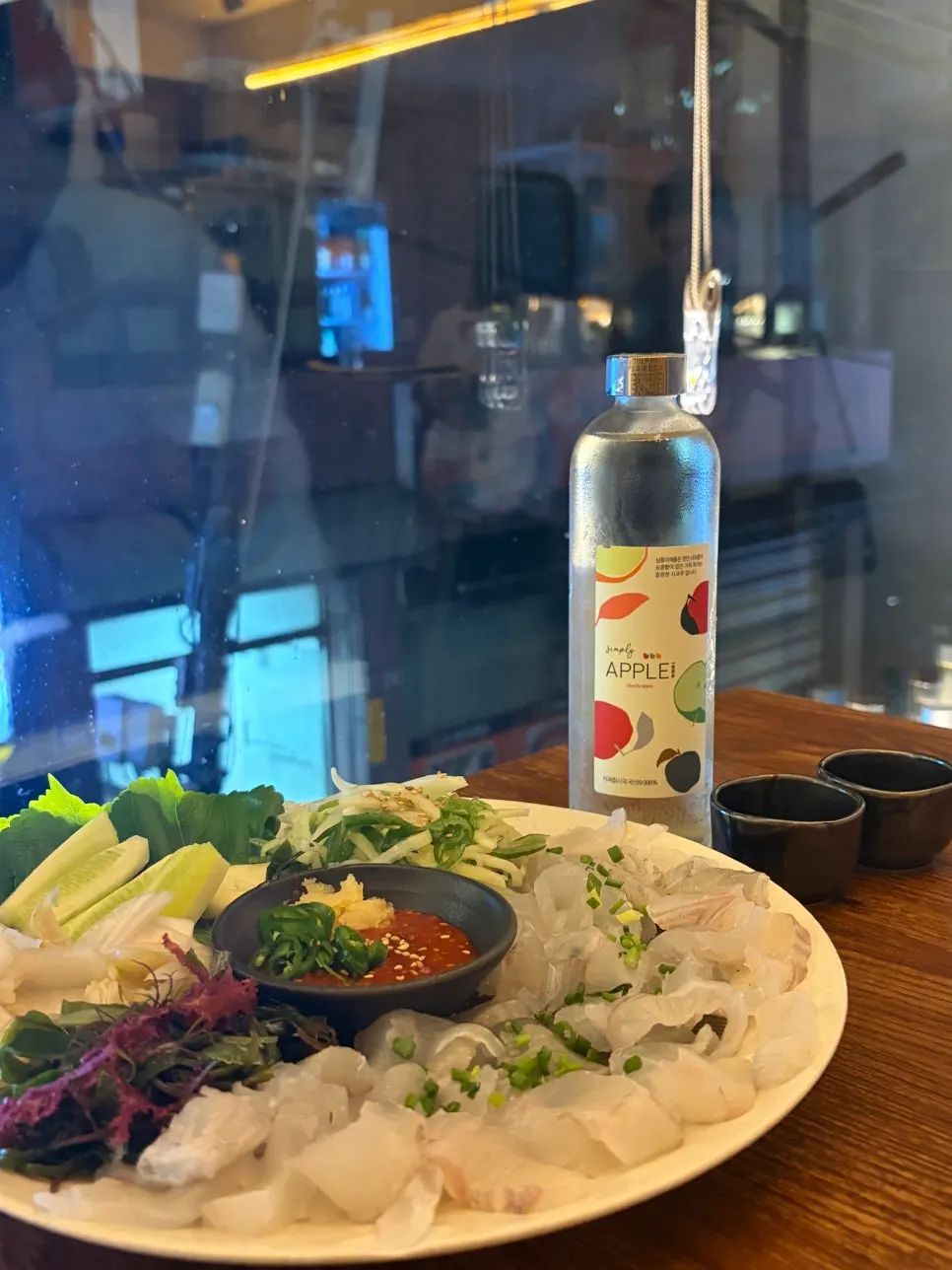 Side dishes served with the sashimi