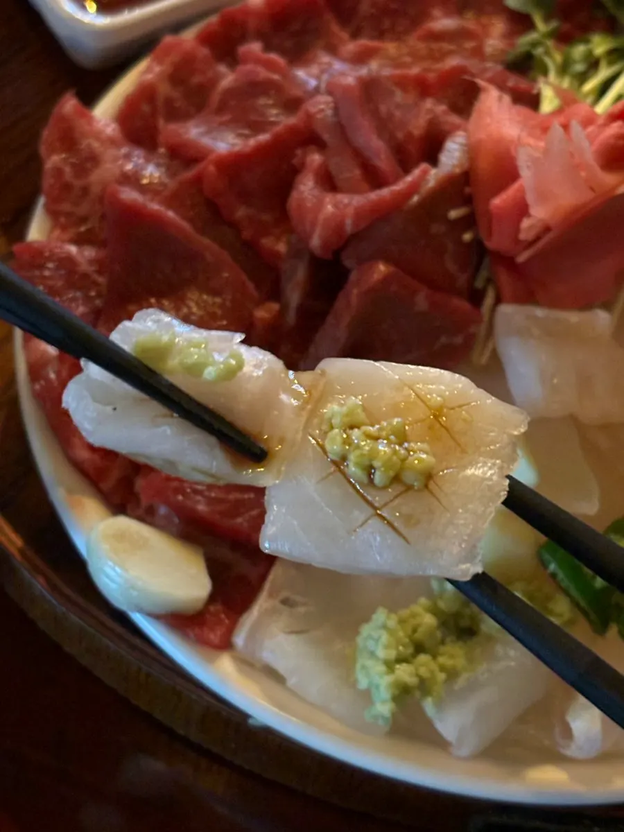 A piece of flounder fin at Susan Sadang Main Branch