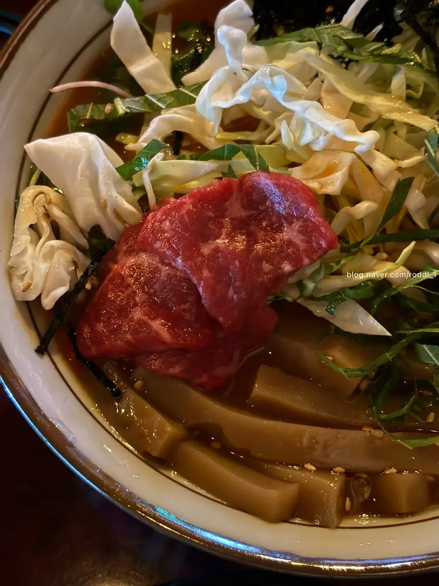 A bowl of mukbap in cold broth