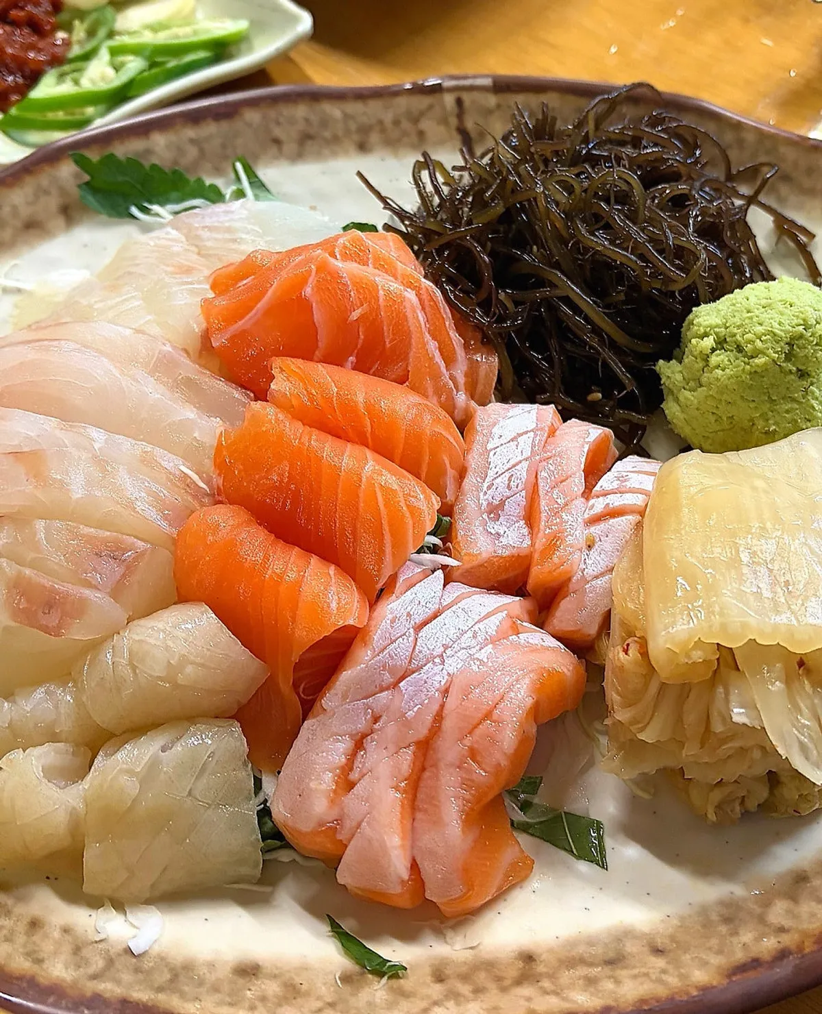 Samchon Kase table spread at Jindallae Silbi in Sadang